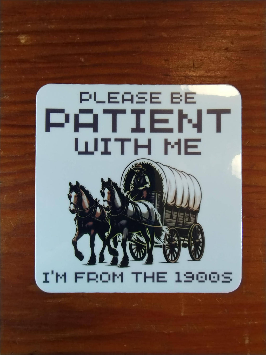 Please Be Patient With Me I'm From the 1900's Funny Sticker