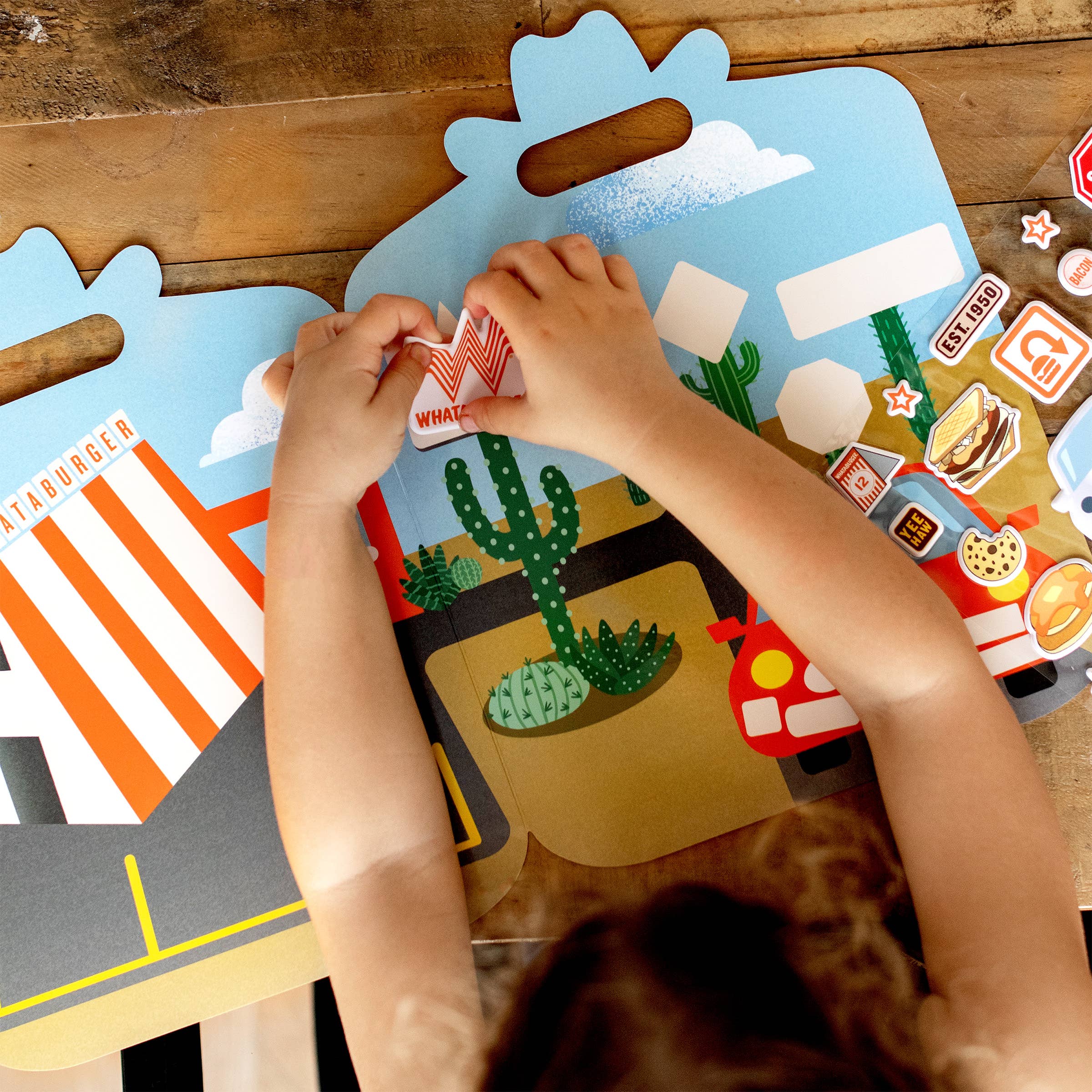 Little Foodies Reusable Sticker Play Set (Whataburger)