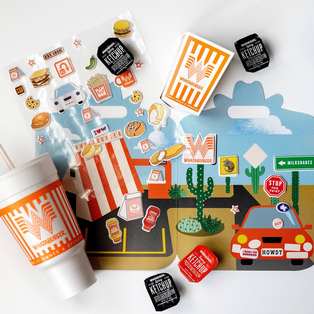Little Foodies Reusable Sticker Play Set (Whataburger)