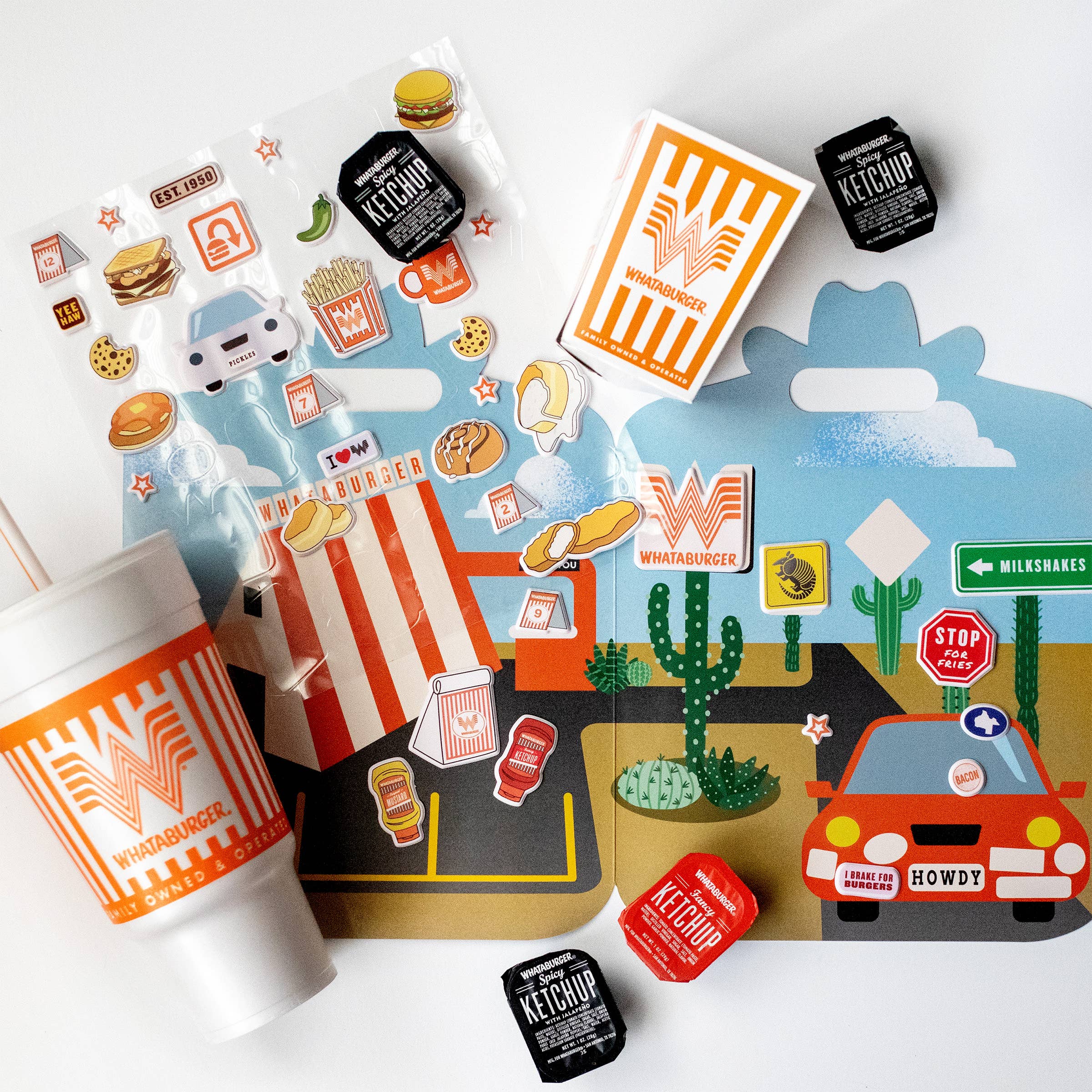 Little Foodies Reusable Sticker Play Set (Whataburger)