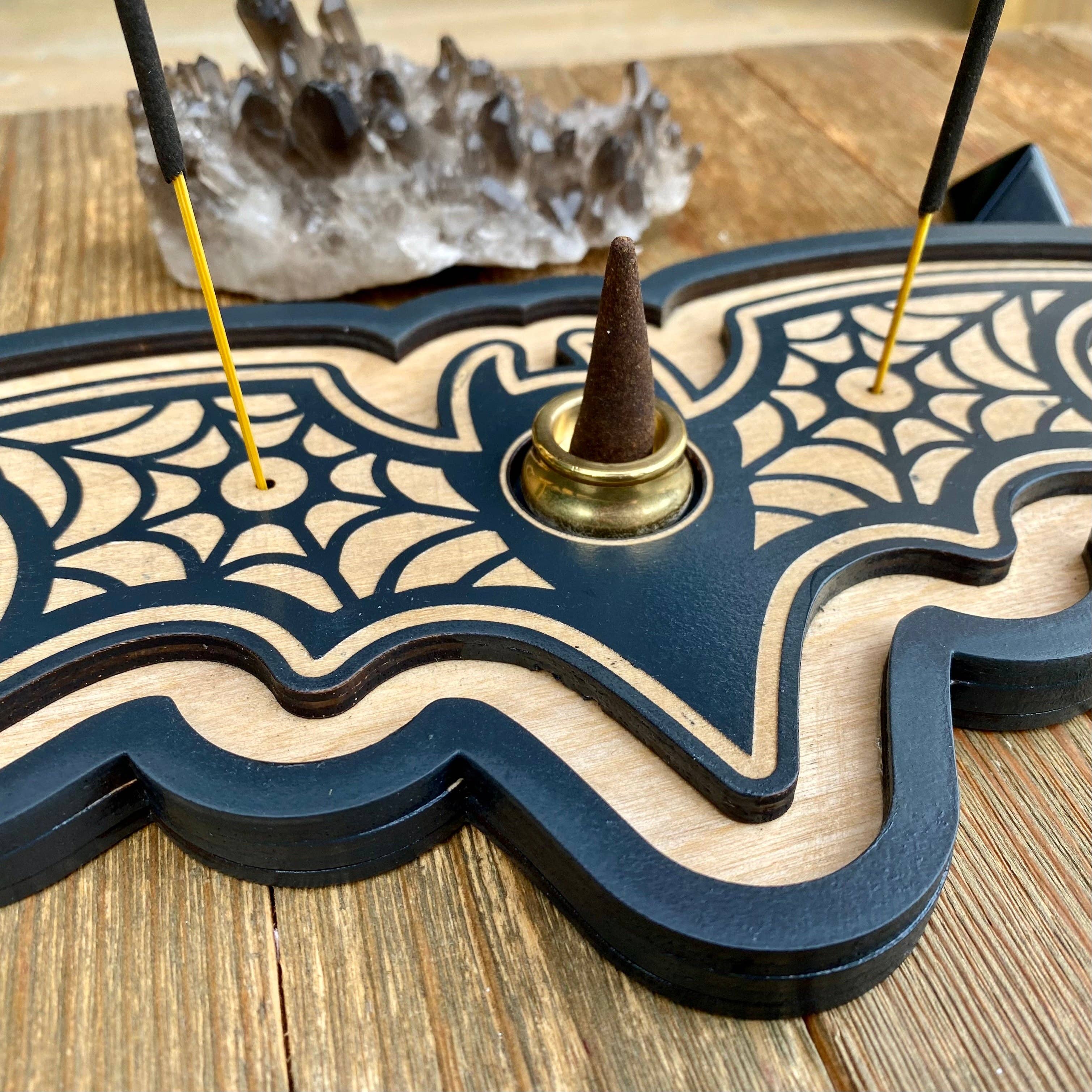 Bat Shaped Dual Incense Burner