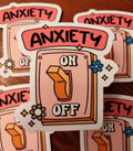 Anxiety On/Off Switch Humorous Water-Resistant Decal