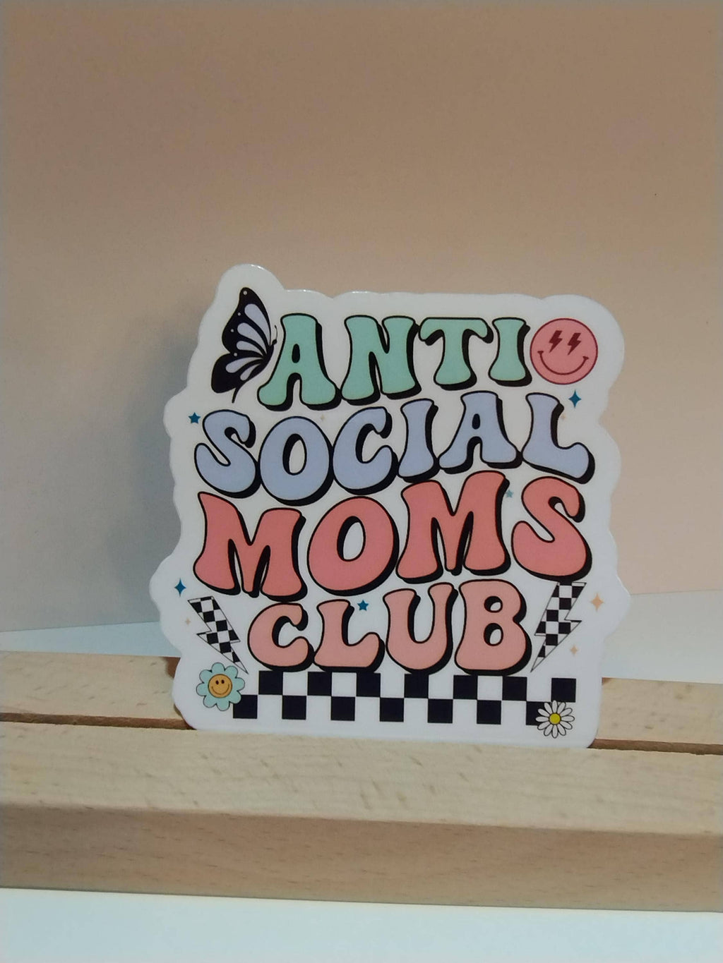 Anti-Social Moms Club Colorful Introvert Sticker