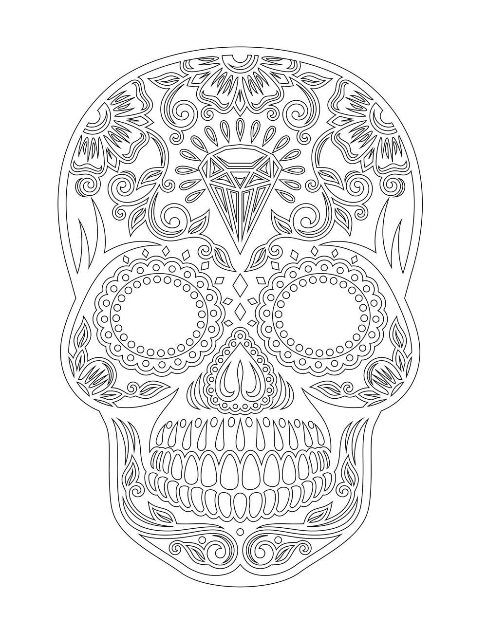 Dia De Los Muertos: Coloring Book Day of the Dead Halloween