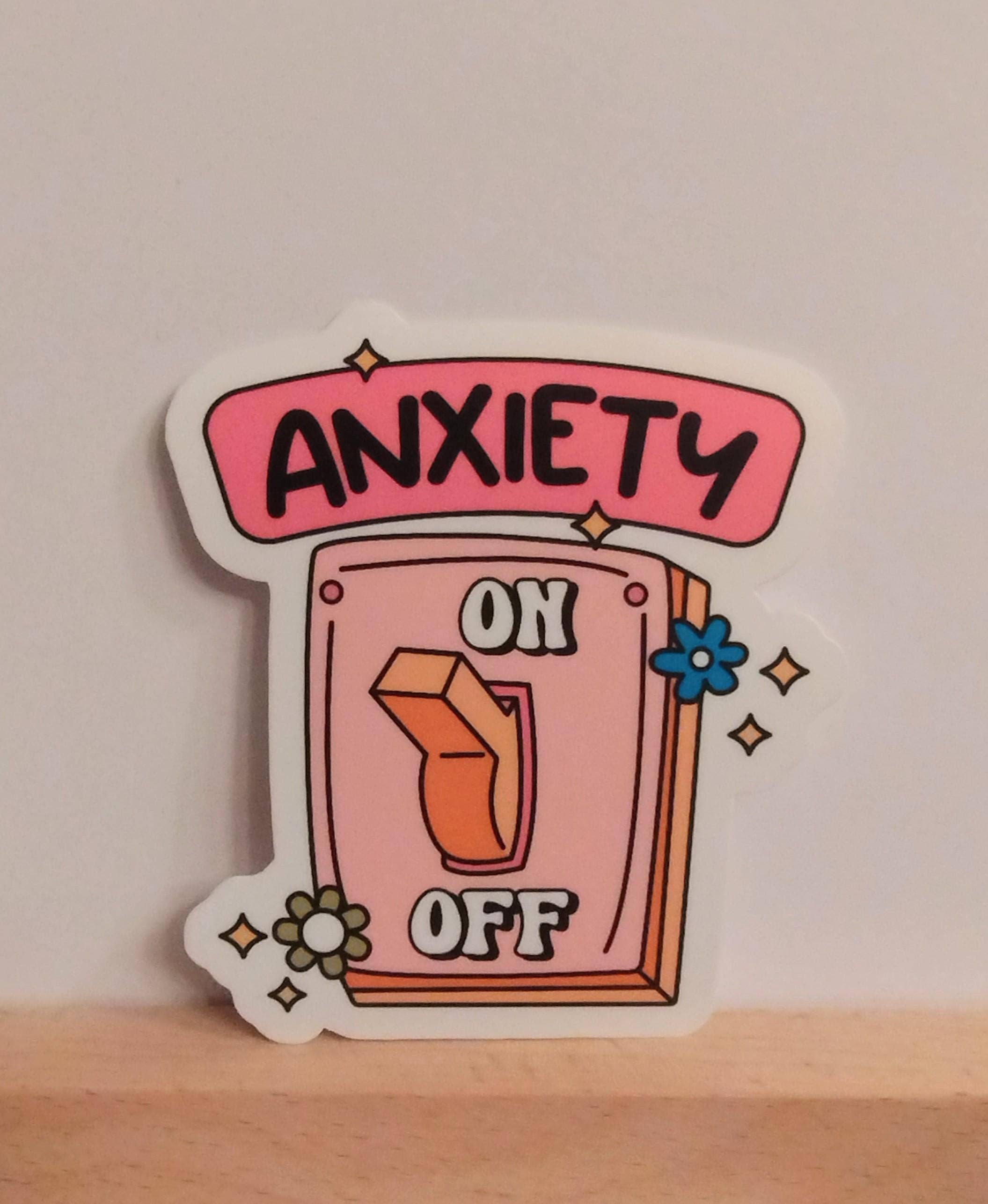 Anxiety On/Off Switch Humorous Water-Resistant Decal