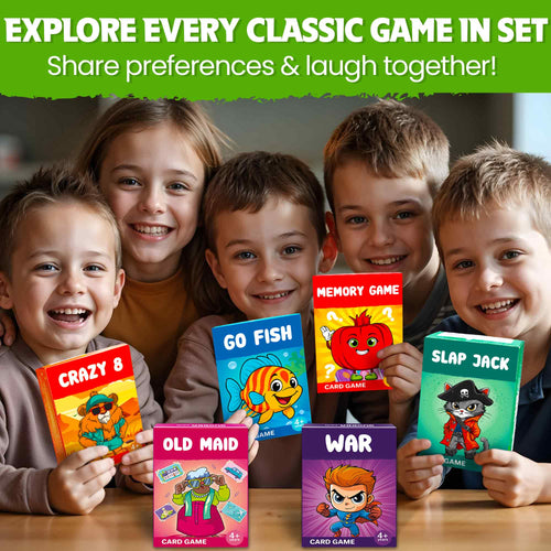 6 Fun Card Games for Kids (Green)