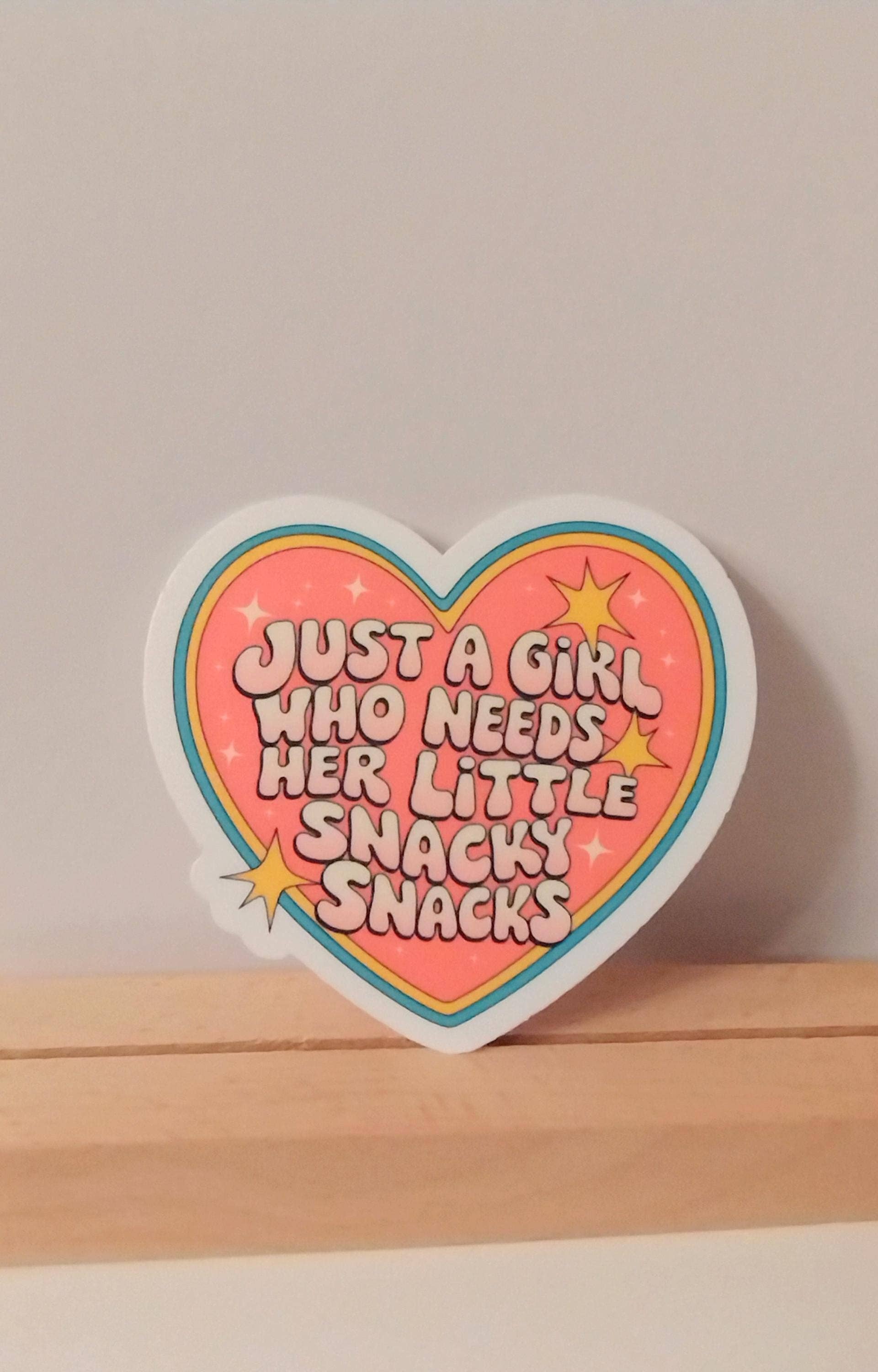 Just A Girl Who Needs Her Little Snacky Snacks Humor Sticker