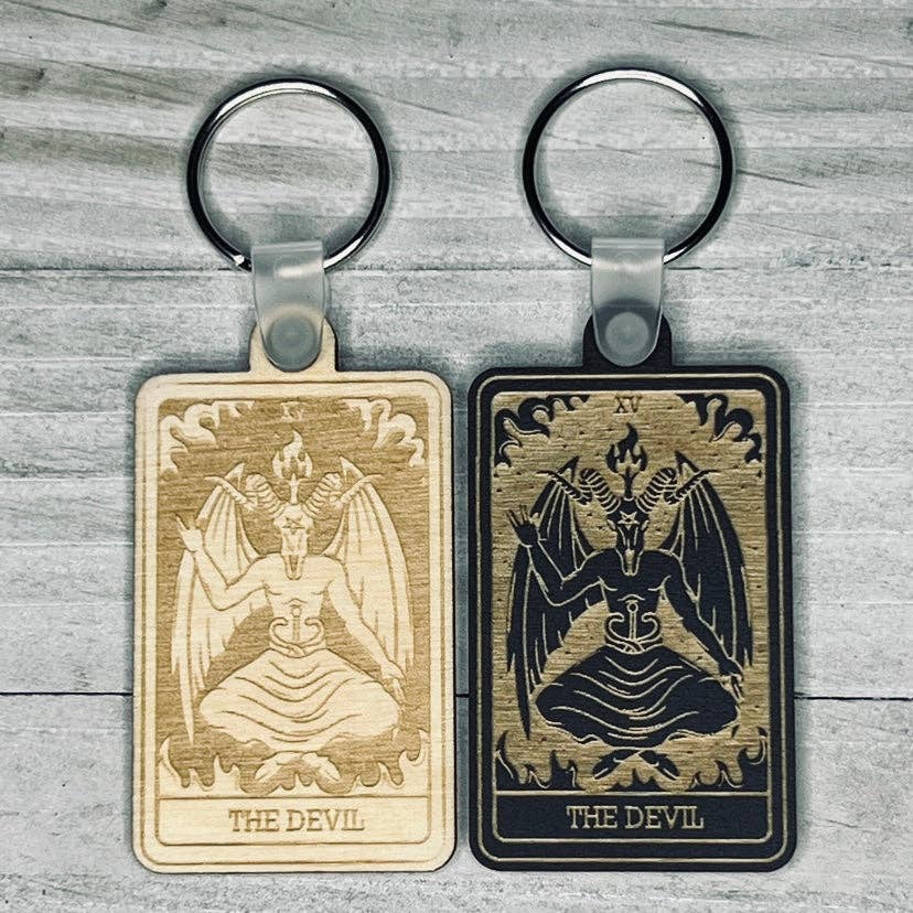 The Devil Tarot Card Keychain