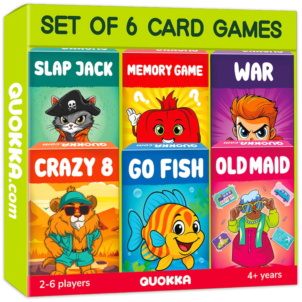 6 Fun Card Games for Kids (Green)