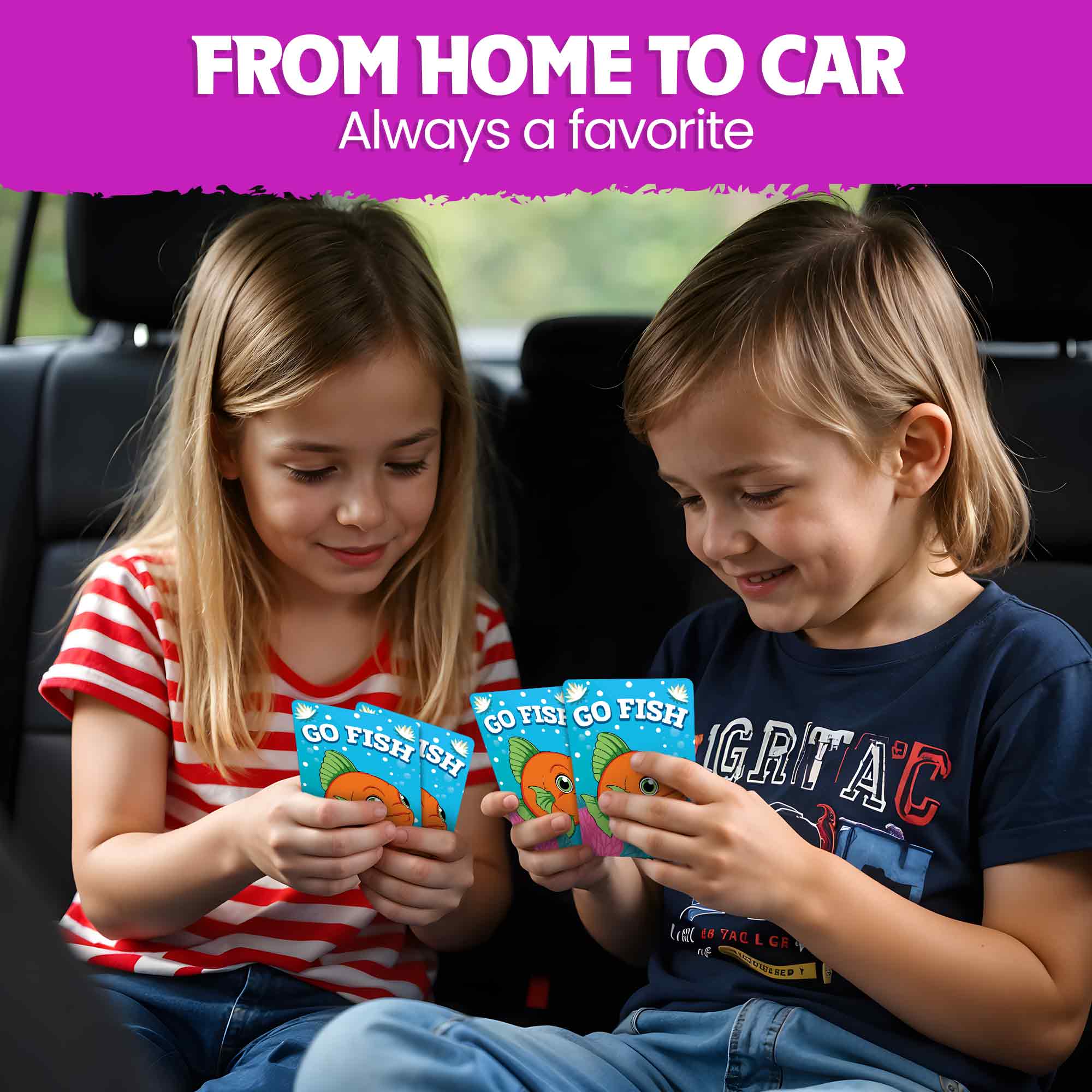 6 Fun Card Games for Kids (Pink)