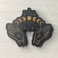 Moon Phase with Hands Wooden Magnet