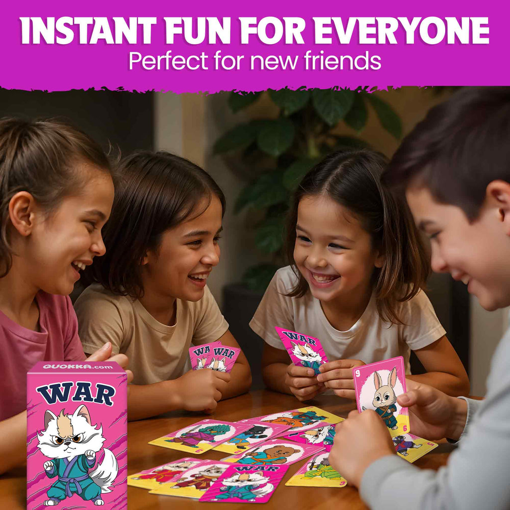 6 Fun Card Games for Kids (Pink)