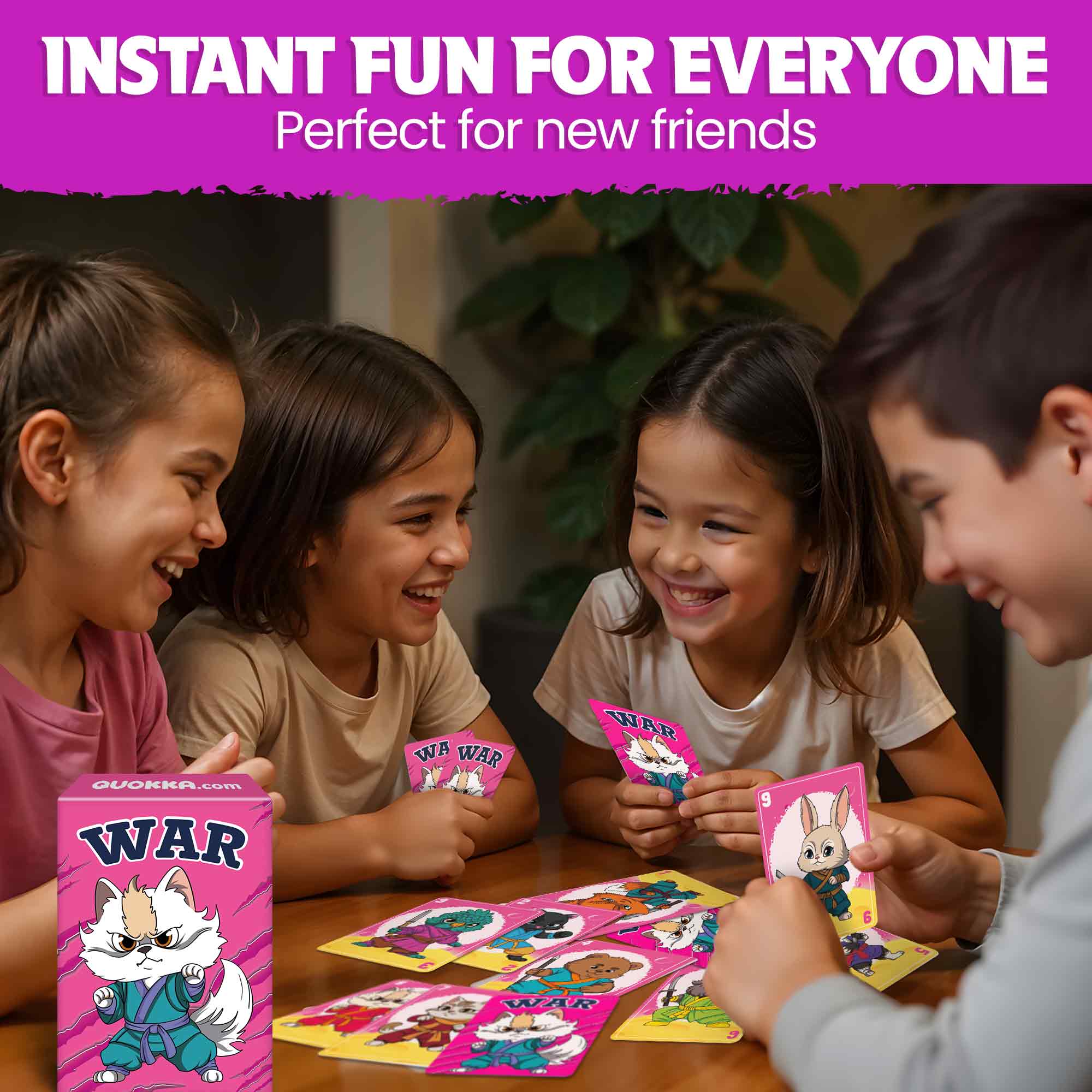 6 Fun Card Games for Kids (Pink)