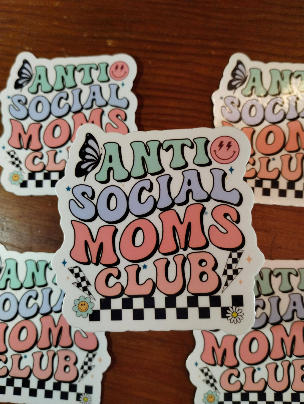 Anti-Social Moms Club Colorful Introvert Sticker