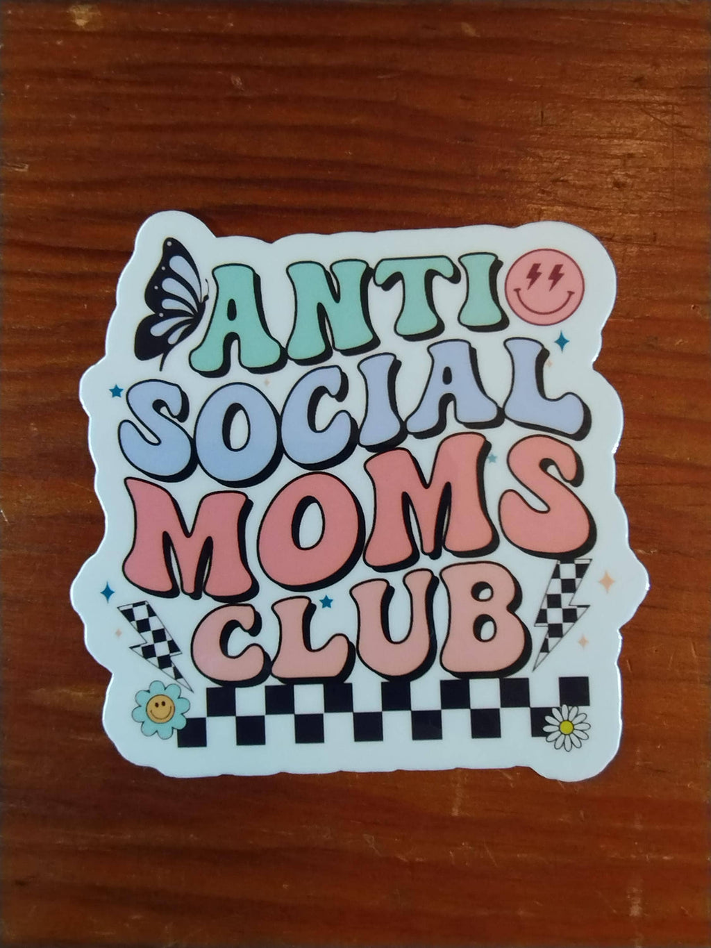 Anti-Social Moms Club Colorful Introvert Sticker