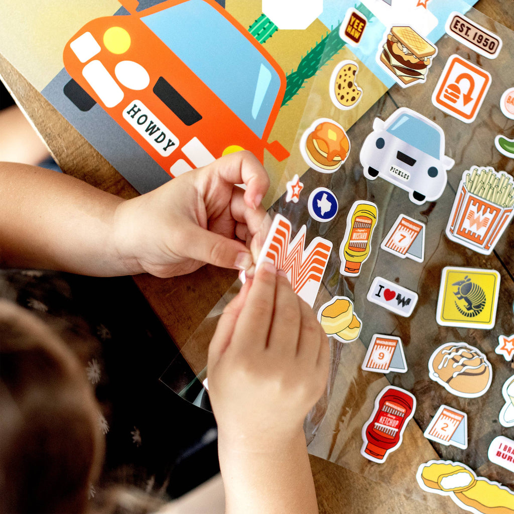 Little Foodies Reusable Sticker Play Set (Whataburger)